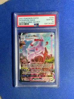 Pokemon Espeon Vmax Fusion Strike Secret Rare Full Alt Art #270 Psa 10 - Image 1