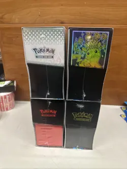 Pokemon Etb Lot 4 Sealed Surging Sparks Destined Rivals Mega Evolution Prismatic - Image 4