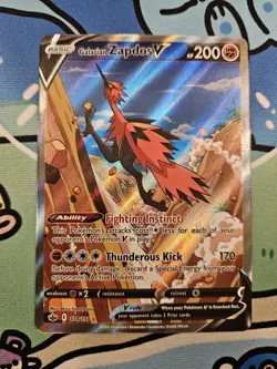 Pokemon TCG: Galarian Zapdos V Alternate Full Art (174/198) Chilling Reign NM - Image 2