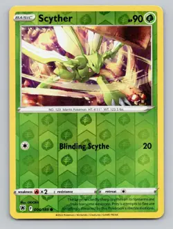 Reverse Holo Scyther (004) #004/189 Common SWSH10: Astral Radiance Pokemon - Image 1