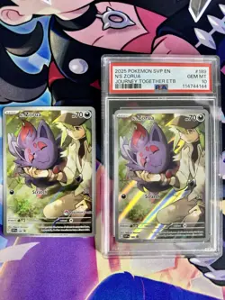 Pokemo Ns Zorua #189 Black Star Promo PSA 10/ And N’s Zorua Pokemon Center - Image 2