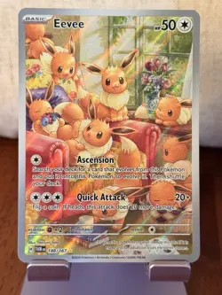 Pokemon Twilight Masquerade Eevee TCG Illustration Card #188/167 - Image 1