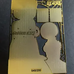 Goddess Story Gold METAL Card - Maiden Party - Serial Number #/200! Rem Bikini - Image 1