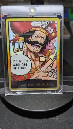 One Piece Card Don!! Gol D. Roger Gold ENGLISH OP13 Carrying on His Will GOLD - Image 1