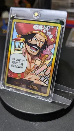 One Piece Card Don!! Gol D. Roger Gold ENGLISH OP13 Carrying on His Will GOLD - Image 2