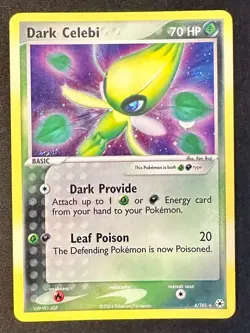 Dark Celebi 4/101 2004 EX Hidden Legends Pokemon Card TCG Nintendo Holo Rare Mp - Image 1