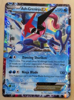 Pokemon TCG Ash-Greninja EX XY Black Star Promo XY133 Holo Card TCG Regular Size - Image 1