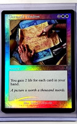 2001 MTG Magic The Gathering 7ED 7th Edition Vintage Foil #16 Gerrard's Wisdom - Image 1