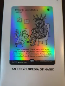 Demonic Consultation Secret Lair Foil Encyclopedia Of Magic - Image 1