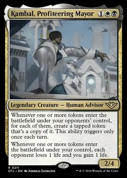Kambal, Profiteering Mayor - Foil, Outlaws of Thunder Junction, Near Mint x 1 MT - Image 1