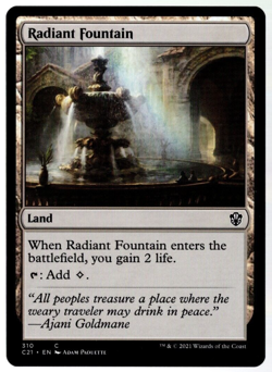 Radiant Fountain 310 Non Foil Common Commander 2021 MTG Near Mint - Image 1