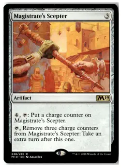 MTG Magistrate's Scepter - Core Set 2019 Moderately Played English - Image 1