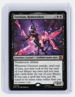 Gwenom, Remorseless Magic The Gathering Marvel's Spider-Man #56 Mythic Rare - Image 1