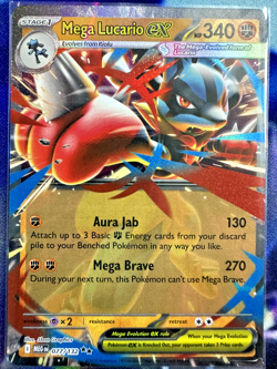 Mega Lucario EX 077/132 - Mega Evolution - Pokemon TCG - Double Rare - NM - Image 1