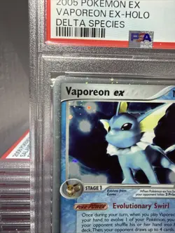 2005 POKEMON VAPOREON EX HOLO DELTA SPECIES PSA 8 NM-MT #110/113 - Image 2