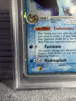 2005 POKEMON VAPOREON EX HOLO DELTA SPECIES PSA 8 NM-MT #110/113 - Image 5