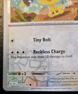 Helioptile 154/191 Reverse Holo Common Scarlet & Violet: Surging Sparks Pokemon - Image 4