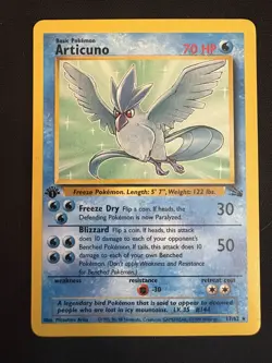 Articuno 17/62 1st Edition Pokemon TCG 1999 Fossil Non Holo Regular Rare - Image 2