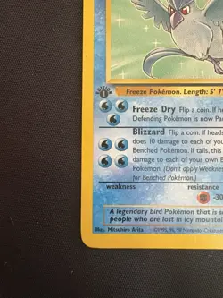 Articuno 17/62 1st Edition Pokemon TCG 1999 Fossil Non Holo Regular Rare - Image 5