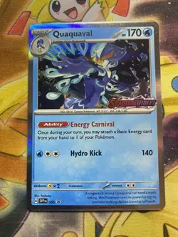 Quaquaval SVP005 Black Star Promos S&V Stamped Holo Pokemon Trading CG 2023 NM - Image 1