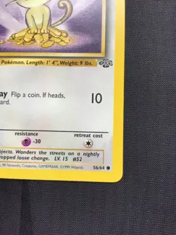 Pokemon Cards: Jungle 1st Edition Common: Meowth 56/64 - Image 4