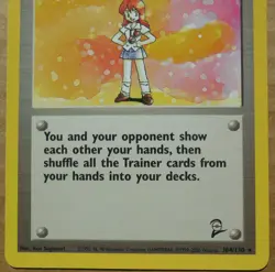 Lass 104/130 Rare Non-Holo Base 2 Set Pokemon Trainer Card NM/LP - Image 3