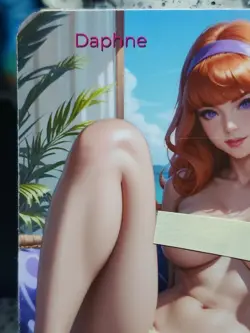 1/1 Only 1 Made Daphne Scooby Doo F/N NSFW Lonestar Customs Topless Waifu Card - Image 2