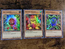 YU-GI-OH FIGA GADGET CARD LOT RED YELLOW GREEN GADGETS NM - Image 1