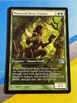 Magic the Gathering MTG Full Art Promo MWONVULI BEAST TRACKER - Image 1