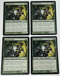 MTG Worldwake HARABAZ DRUID x4 *Light-Play *playset *Magic - Image 1