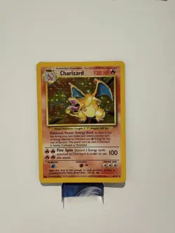 Pokemon TCG Charizard #4/102 Base Set Unlimited Holo Rare WOTC - Image 1
