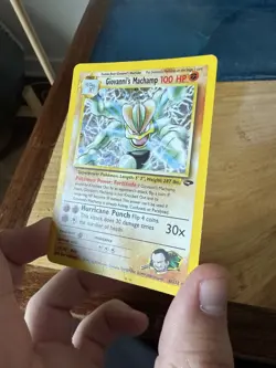 Giovanni's Machamp 6/132 Gym Challenge Holo Pokemon LP - Image 3