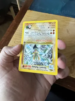 Giovanni's Machamp 6/132 Gym Challenge Holo Pokemon LP - Image 4