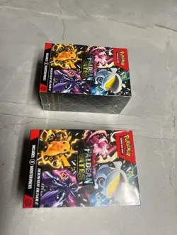 2x Pokemon TCG Scarlet & Violet Paldean Fates 6 Booster Pack Bundle - Image 1