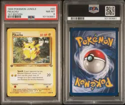 Pokemon Pikachu Jungle Set 1st Edition 1999 Non Holo 60/64 PSA 8 NM-MT - Image 3