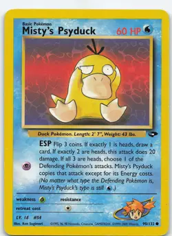 Misty's Psyduck 090/132 Gym Challenge Common Unlimited MP Pokemon TCG - Image 1