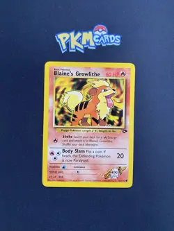 Pokemon TCG Blaine's Growlithe Gym Challenge 62/132 Regular LP. - Image 1
