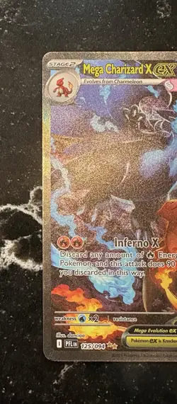 Mega Charizard X EX SIR 125/094 Phantasmal Flames English Pokemon TCG Pack Fresh - Image 5