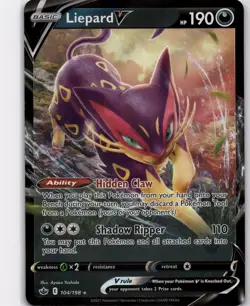 Liepard V Ultra Rare SWSH06: Chilling Reign 104/198 NM Pokemon - Image 1