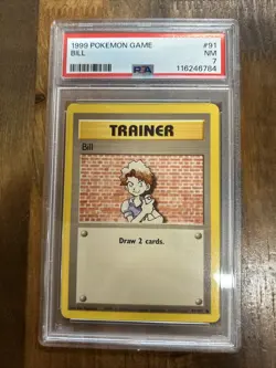Graded PSA 7 1999 Pokemon Game Bill #91 - Image 1