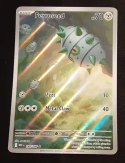 Ferroseed 148/086 Sv: White Flare Holo Illustration Rare Pokemon TCG NM - Image 1