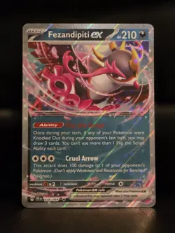 Fezandipiti EX 038/064 SV Shrouded Fable Holo Double Rare Pokemon TCG - Image 1