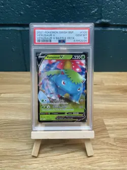 PSA 10 GEM MINT VENUSAUR V #SWSH100 VENUSAUR V BATTLE DECK 2021 POKEMON TCG - Image 1