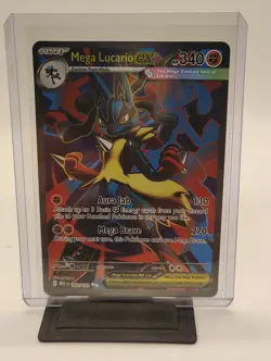 Pokemon Mega Lucario EX 160/132 Ultra Rare Holo Mega Evolutions LP See Pics - Image 1