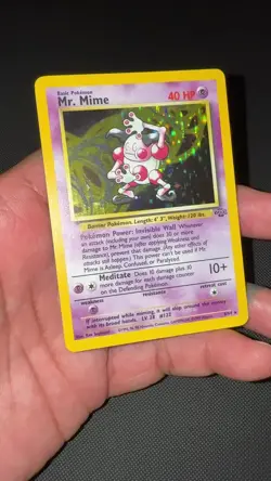 Pokemon TCG Mr. Mime Jungle 6/64 Holo Unlimited Holo Rare - Image 2