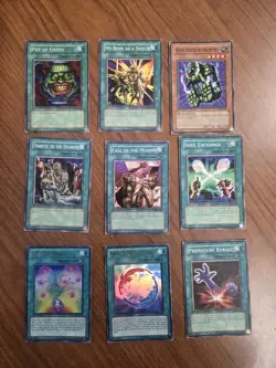 1996 Yu-Gi-Oh 9 Card Lot, 1st Edition/limited Edition Cards - Image 1
