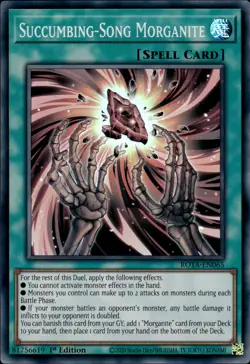 Succumbing-Song Morganite - Super Rare 1st Edition ROTA-EN065 - NM - YuGiOh - Image 1