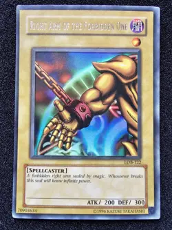 MP-BEND YUGIOH RIGHT ARM OF THE FORBIDDEN ONE Ultra Rare Holo LOB-122 - Image 1