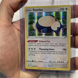 Snorlax Holo Rare Holo SWSH11: Lost Origin 143/196 NM Pokemon TCG Near Mint Card - Image 2