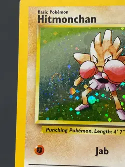 Hitmonchan 8/130 Holo Rare WotC Card Pokemon Base Set 2 - Image 2